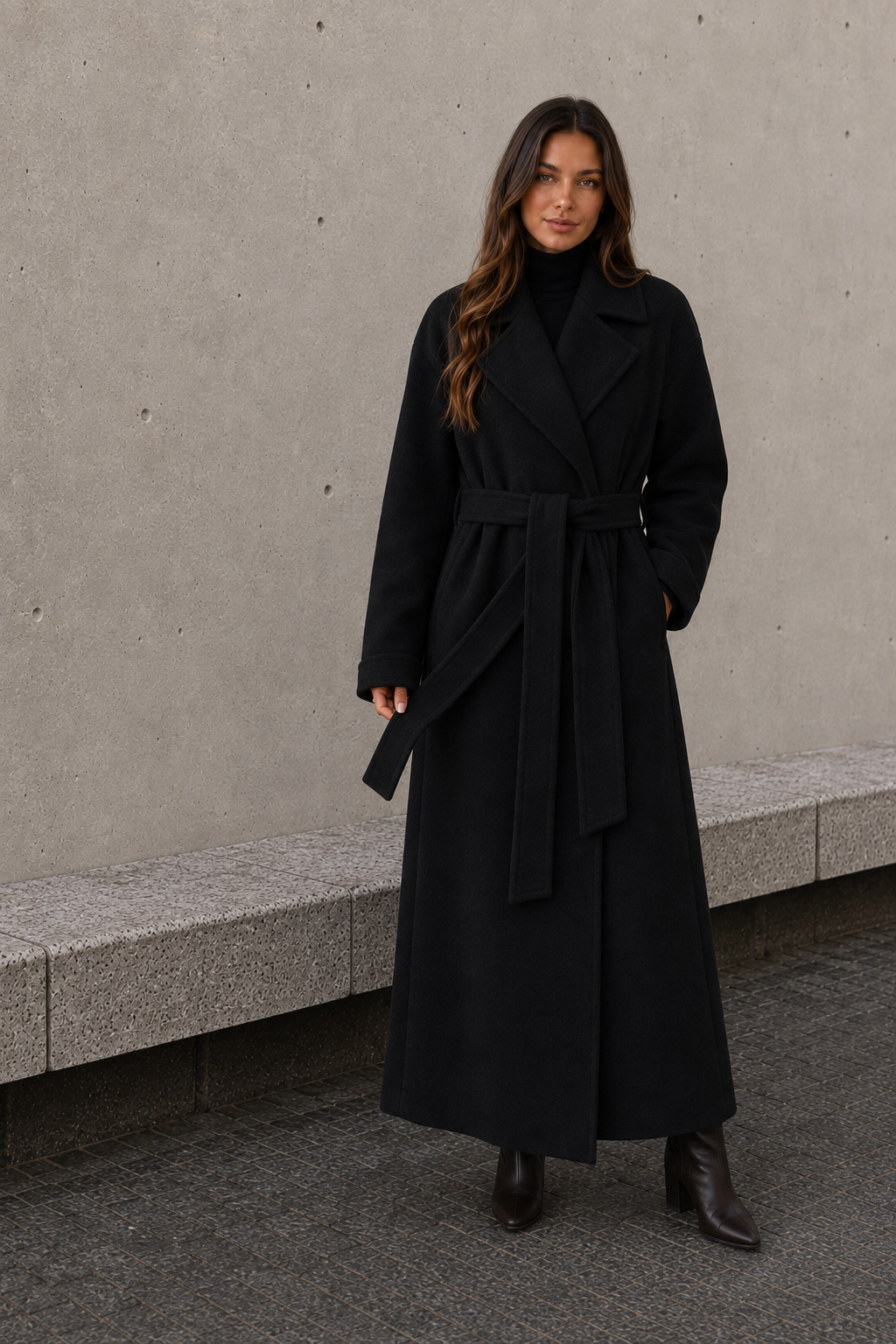 Long Polyester Coat Women