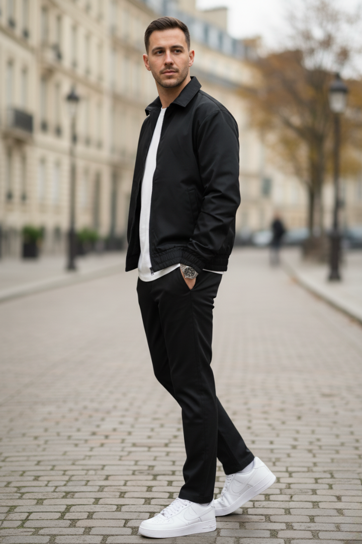 Huvtröja med heldraget blixtlås och elastisk passform