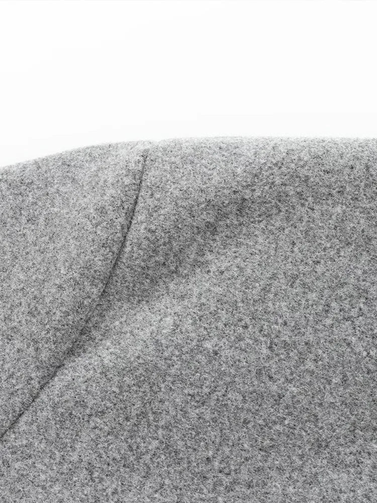 Women's zip jacket with voluminous long sleeves and round neckline