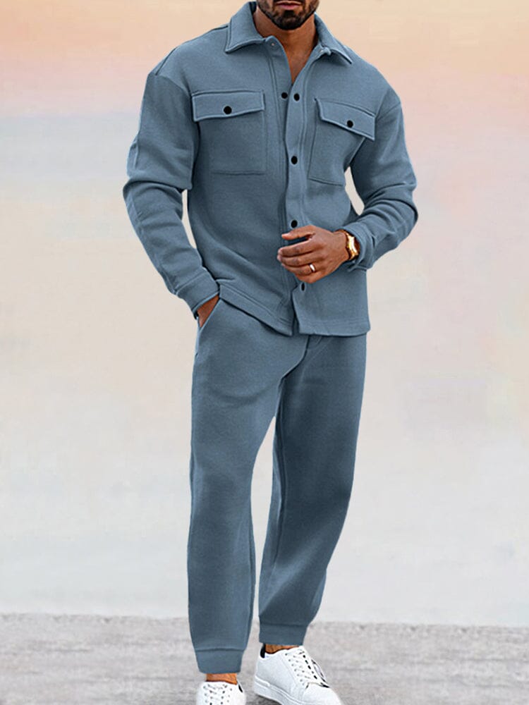 Tvådelat set i bomull med t-shirt och shorts i slim fit