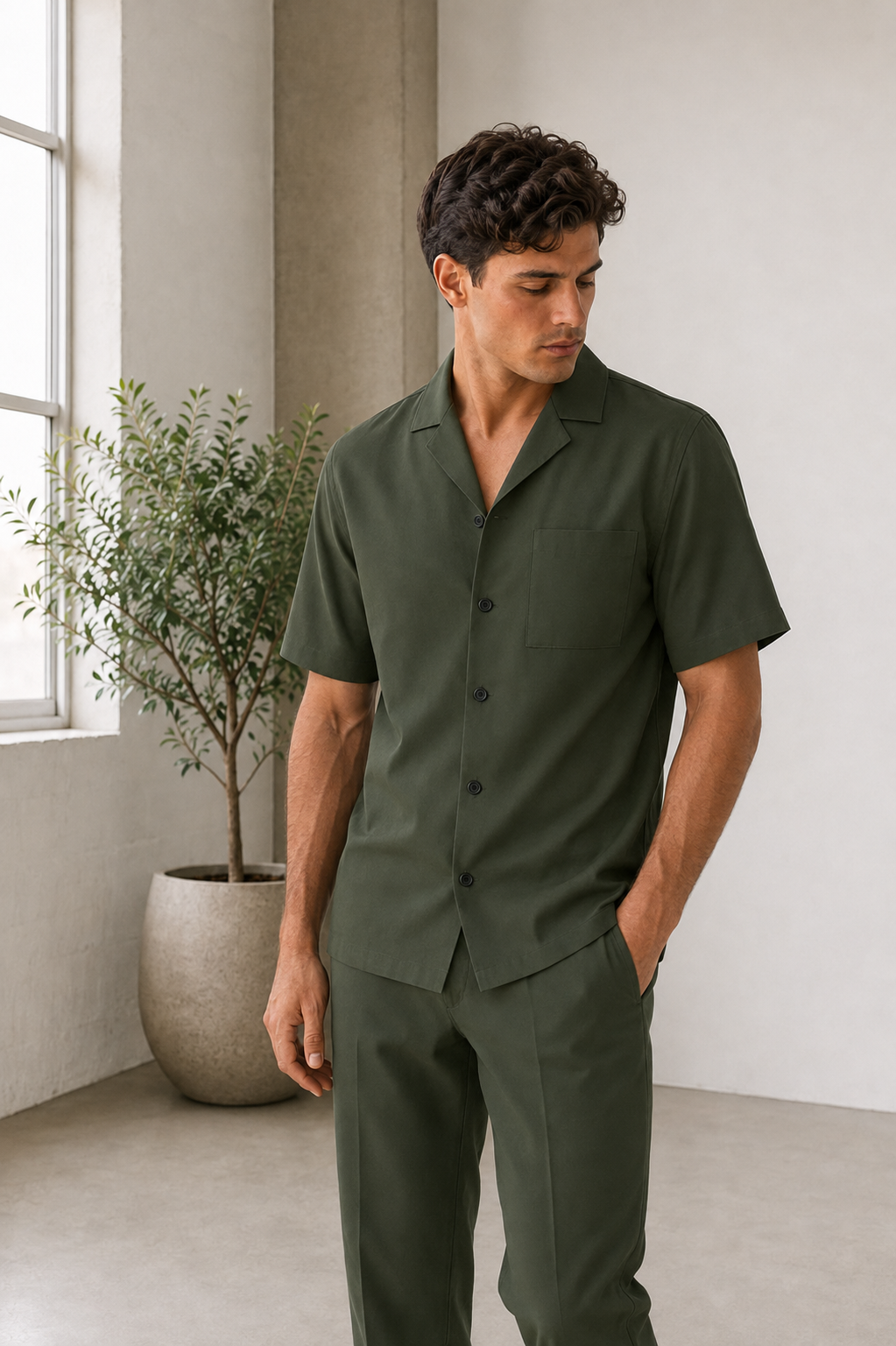 Breathable two piece outfit for summer