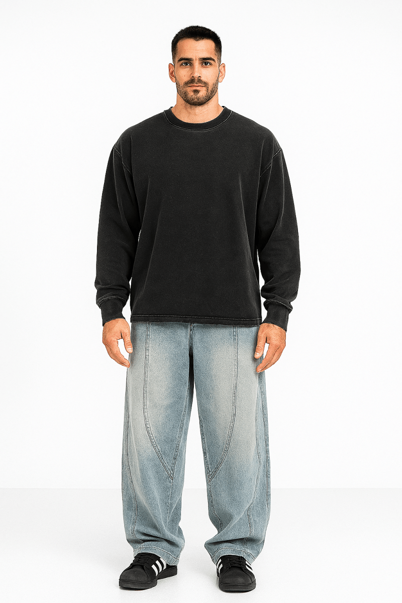 Cargobyxor i bomull med avslappnad passform för män