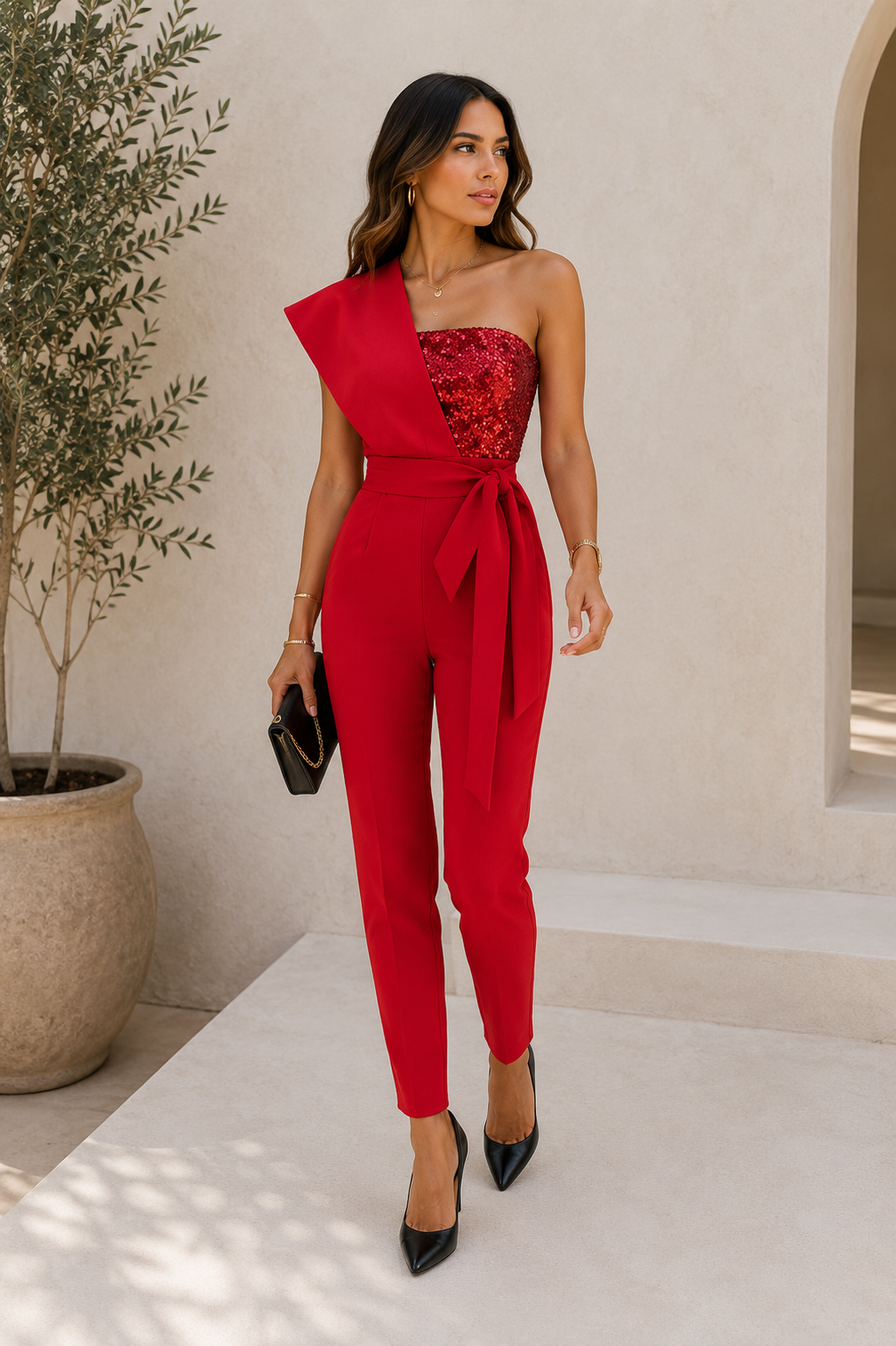 Women's form-fitting sequin jumpsuit Byxdressar