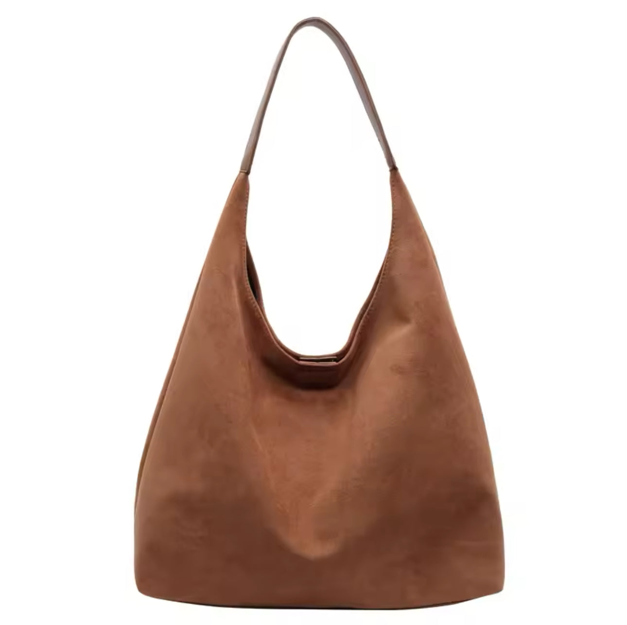 Soft structured tote bag with shoulder strap for everyday carry