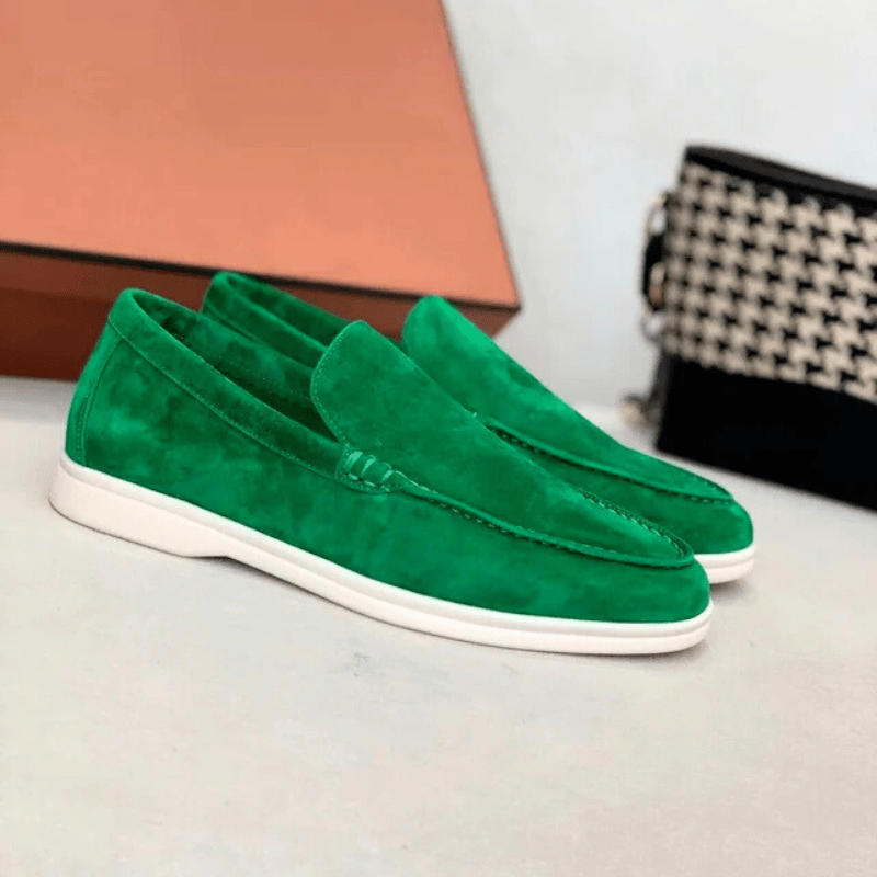 Loafers i mockaimitation med tofs för herr i casual stil