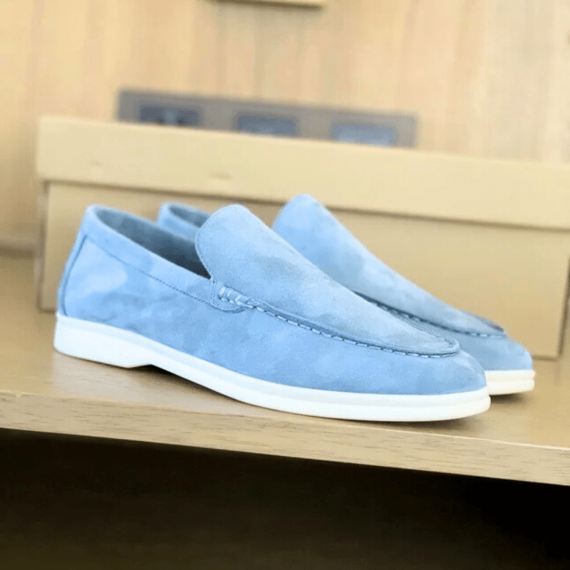 Herr mockasiner med tofs och mjuksula för komfort