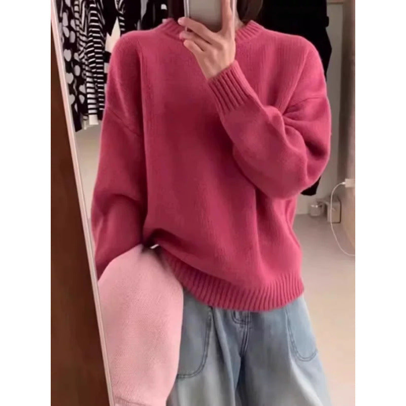 Women's soft pullover sweater with visible knit pattern detail