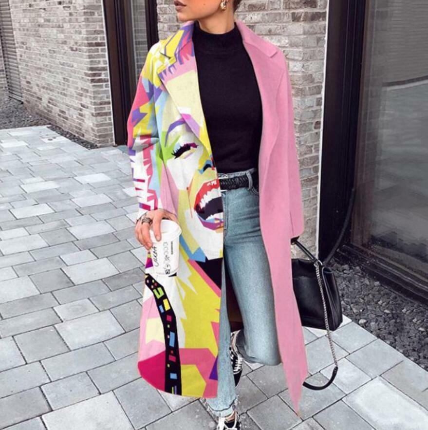 Vävd yllekappa lång modell dam vinterplagg