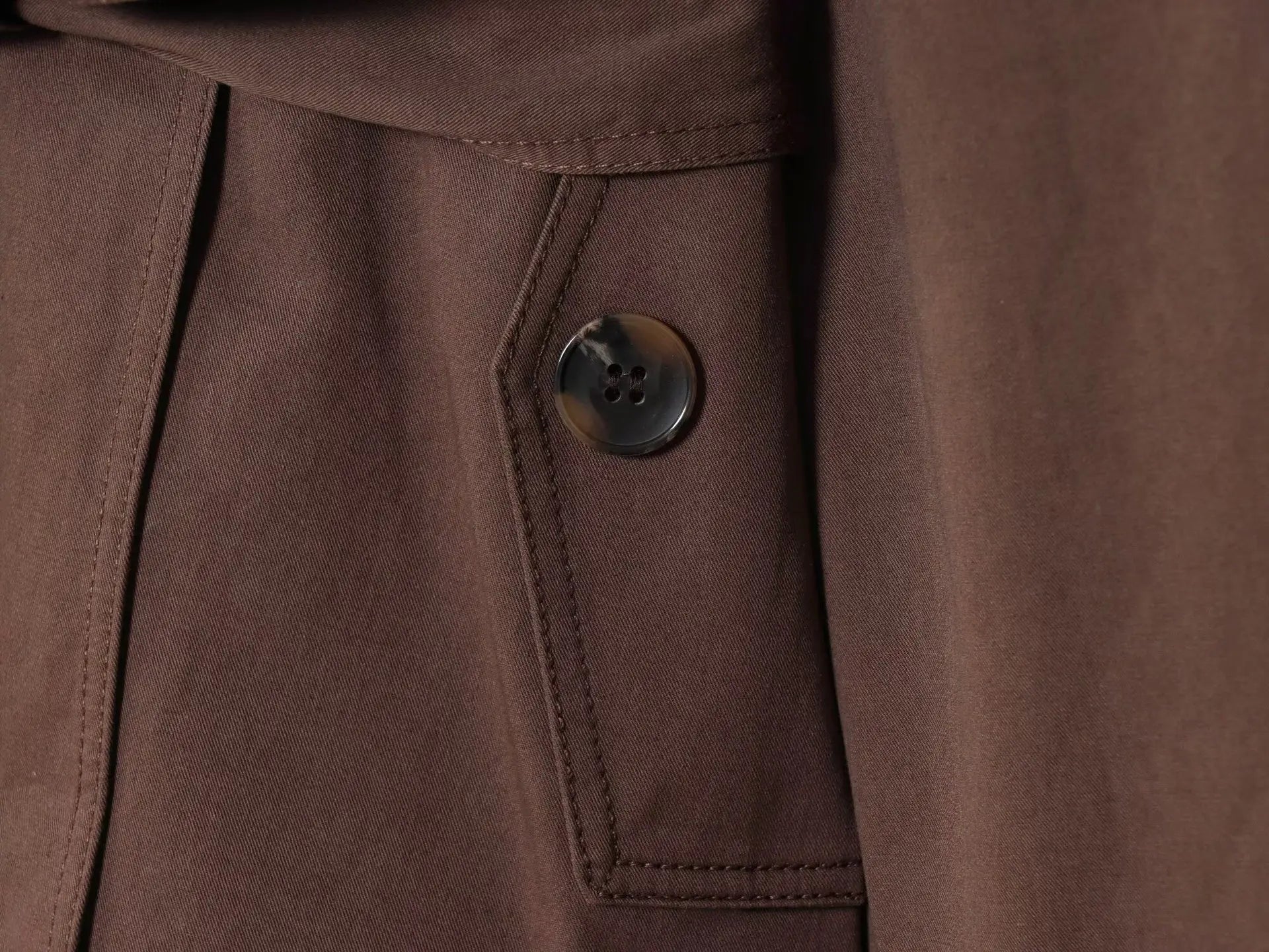 Women's long-sleeve wrap jacket with tie belt and straight hem