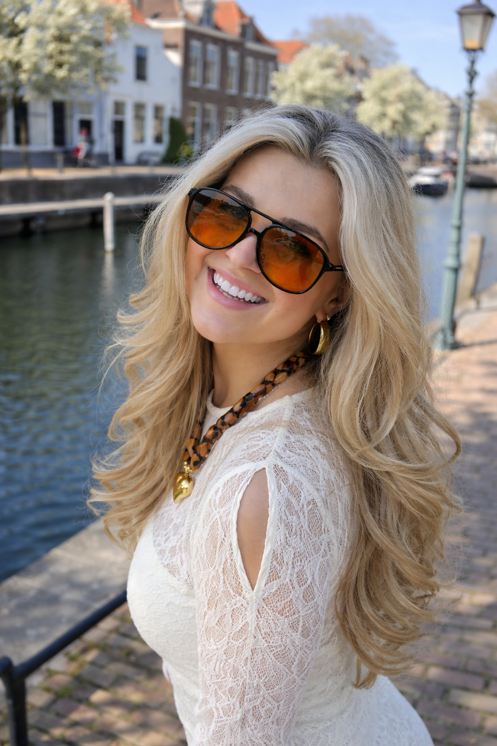 Orange Lens Sunglasses Women