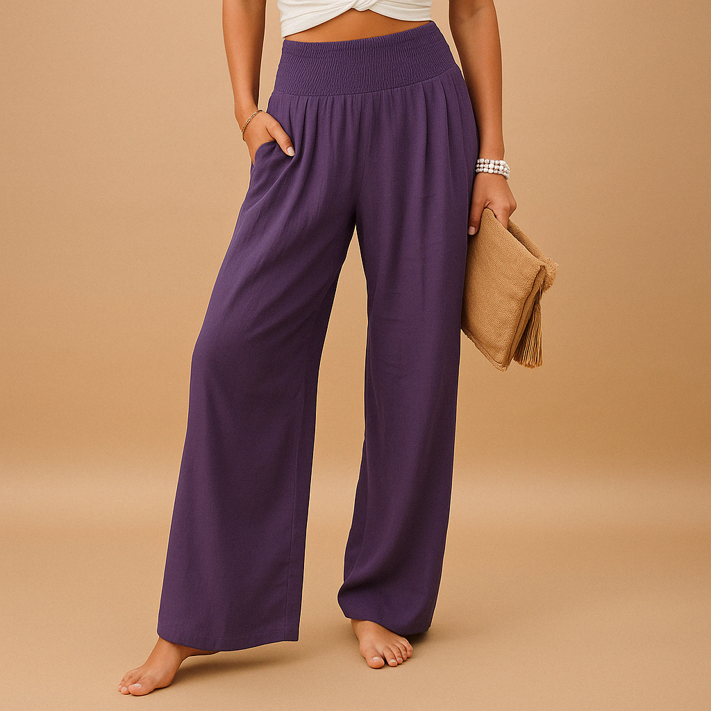 Women's High Waist Wide Leg Trousers