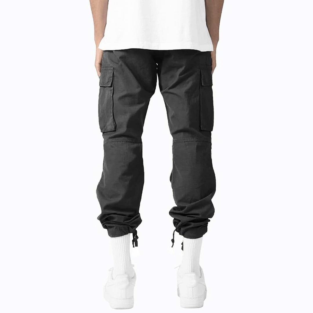 Mångsidiga cargobyxor bomullsblandning casual stil herr