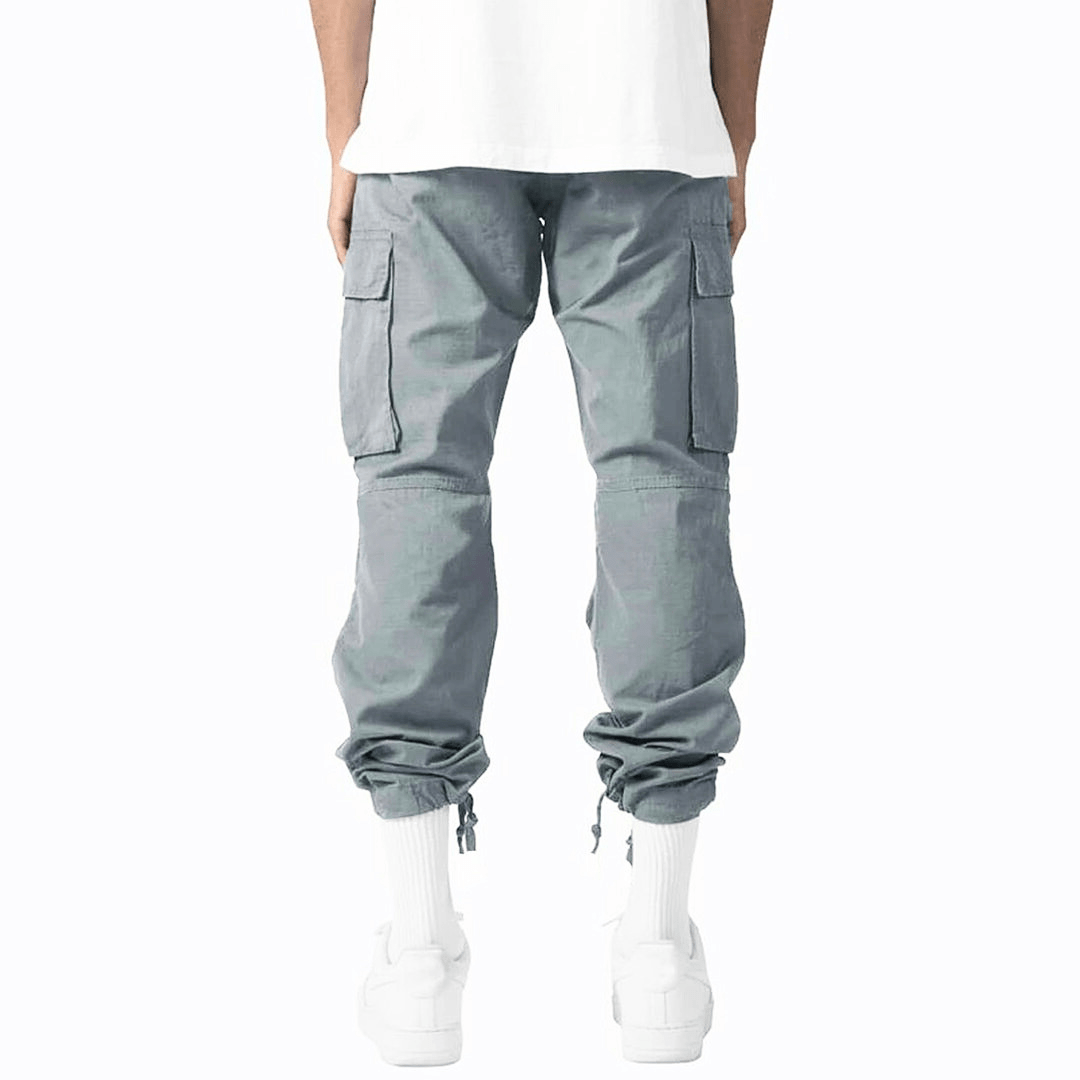 Bekväma cargobyxor med elastisk midja vardagsbruk herr