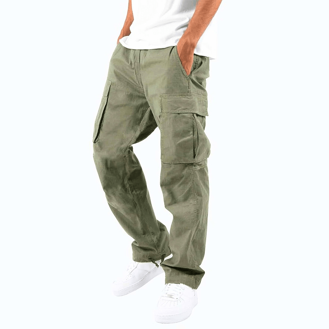Cargobyxor med förvaring lårfickor funktionell design herr