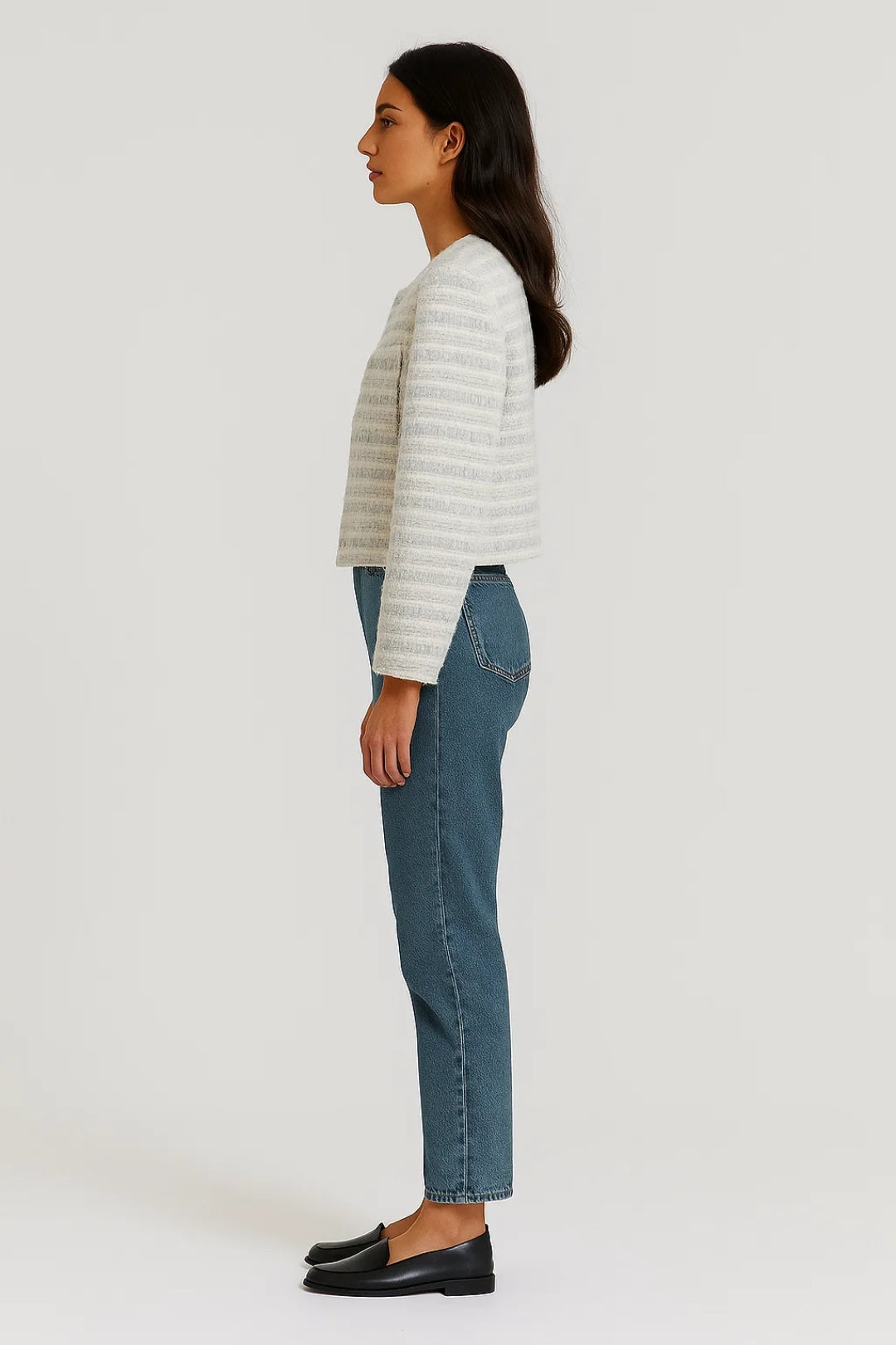 Women's Tweed Button-Up Cardigan Jacket