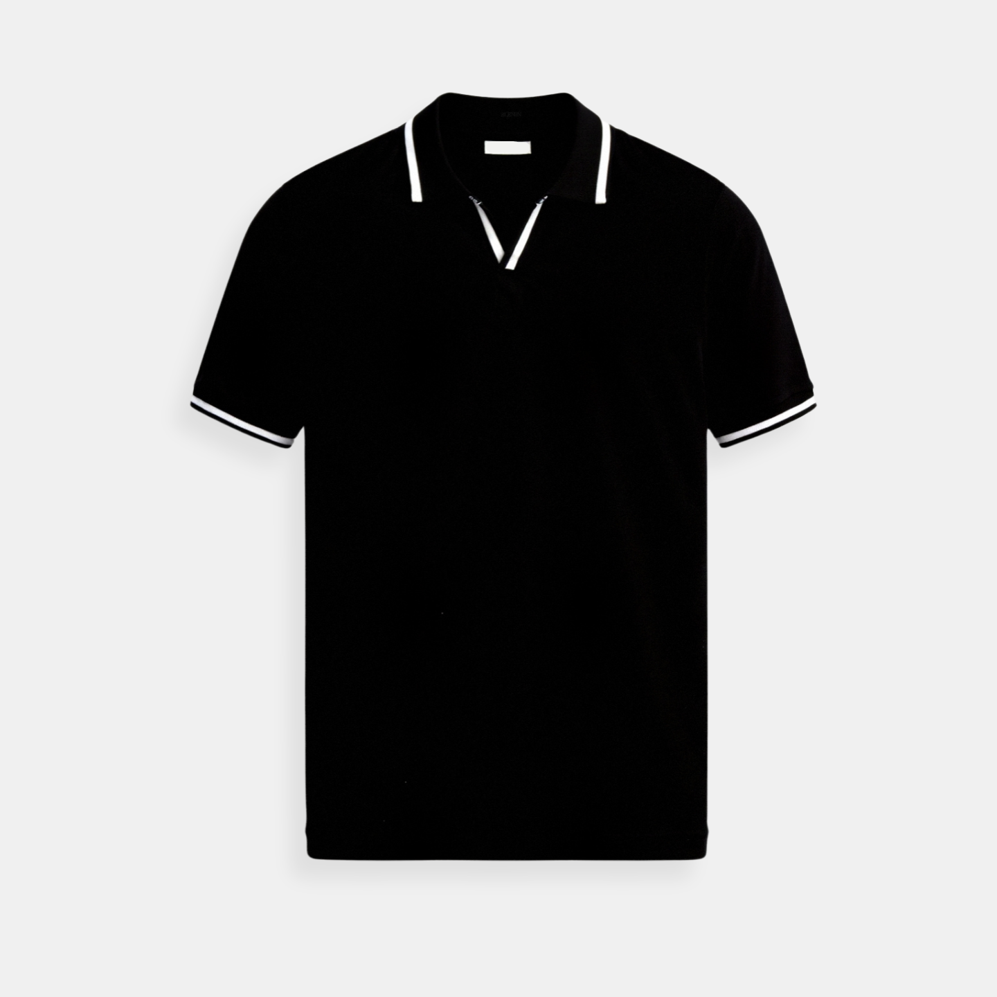 Short Sleeve Contrast Trim Polo Men