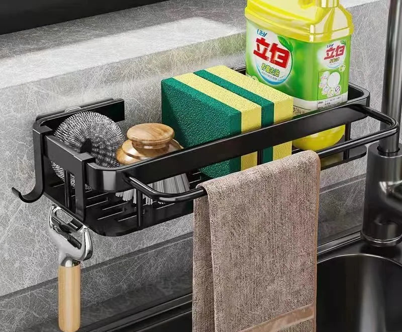 Badrumshylla i aluminium med självhäftande fäste för vägg