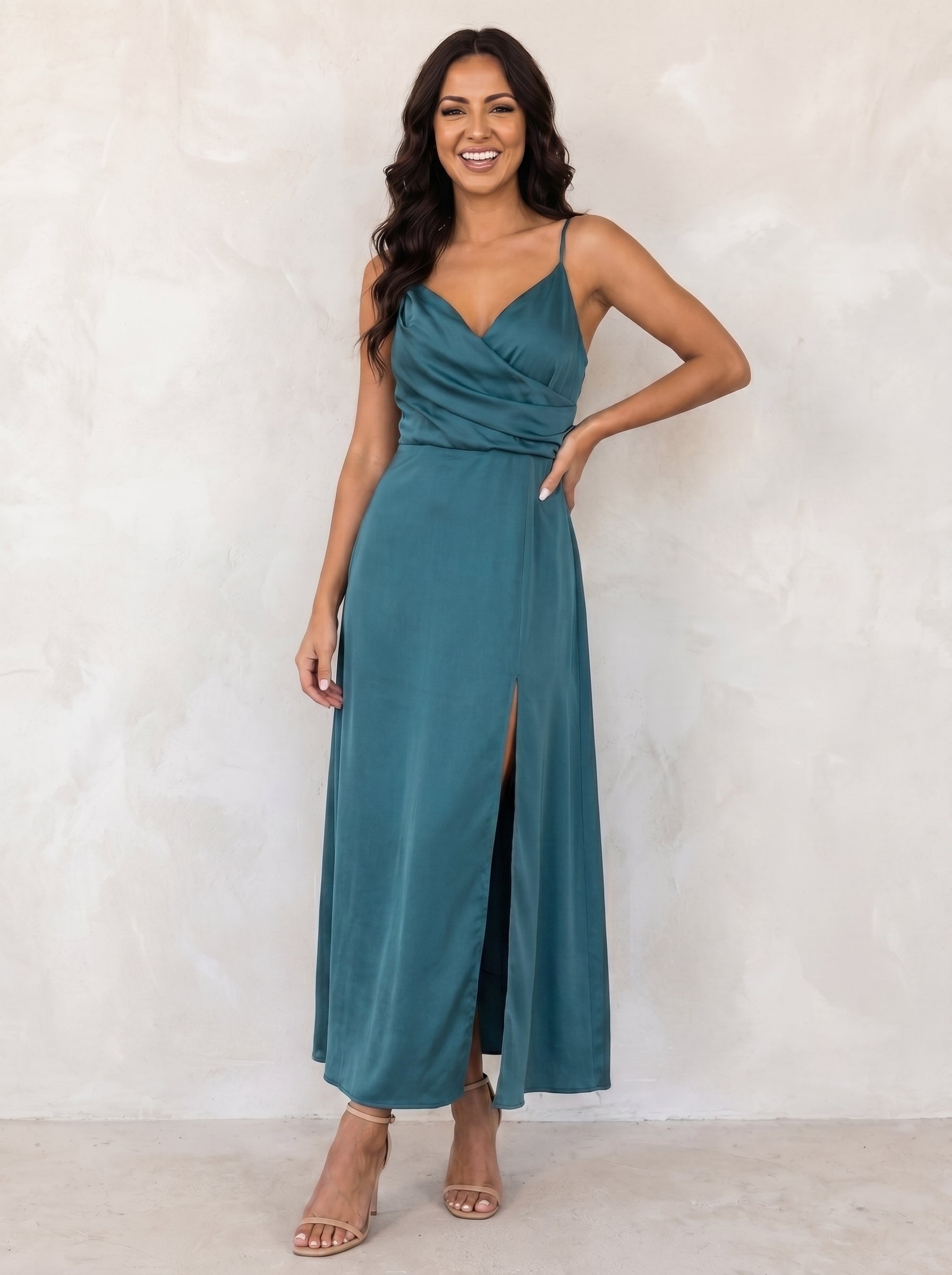 Sleeveless Cowl Neck Maxi Dress for Women
