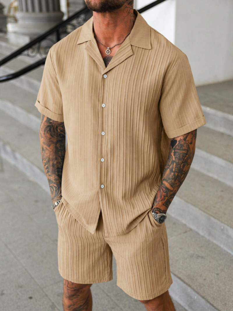 Summer Shirt Shorts Set for Men