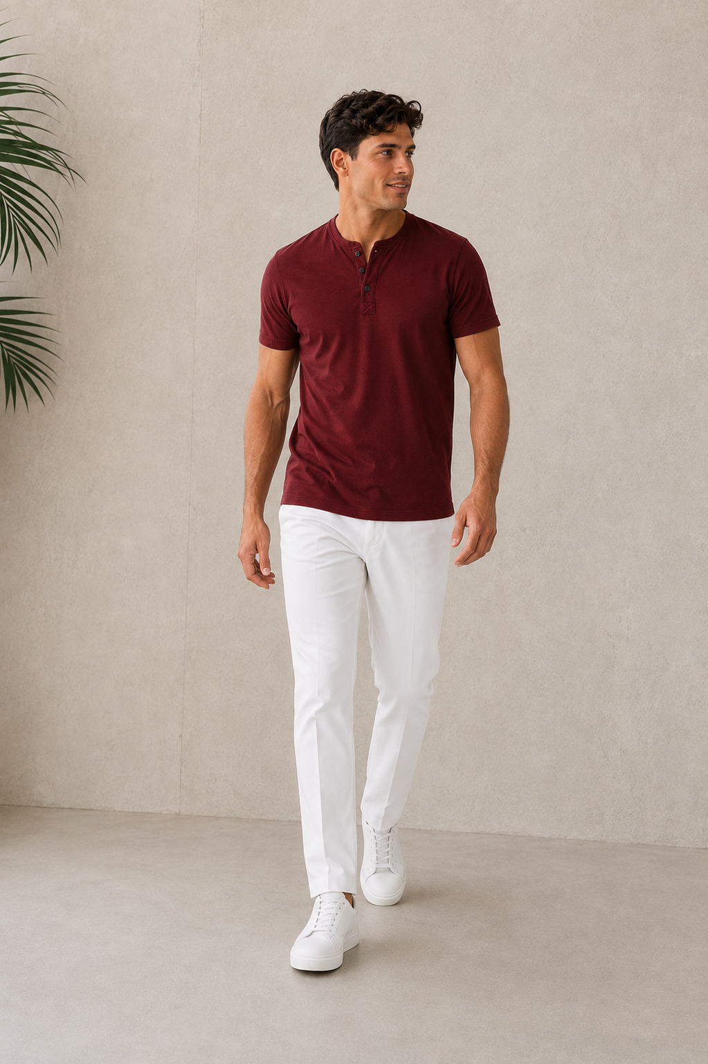 Relaxed fit short sleeve polo shirt