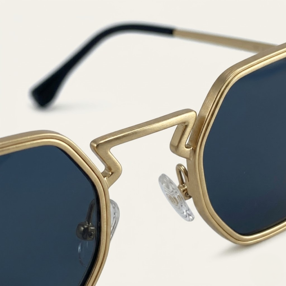 Front view of full rim geometric eyewear