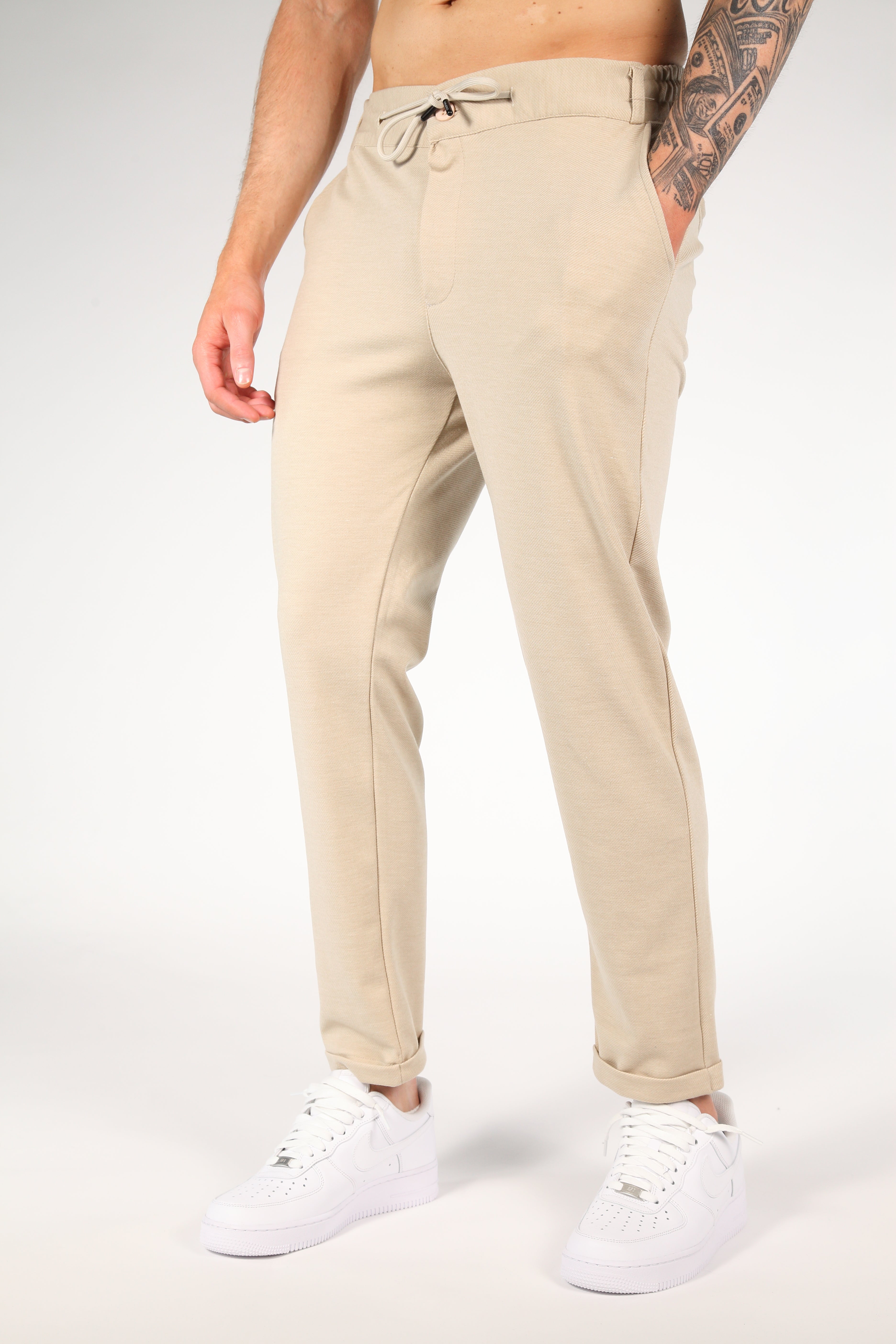 Beige Chino-byxor för Komfort och Stil
