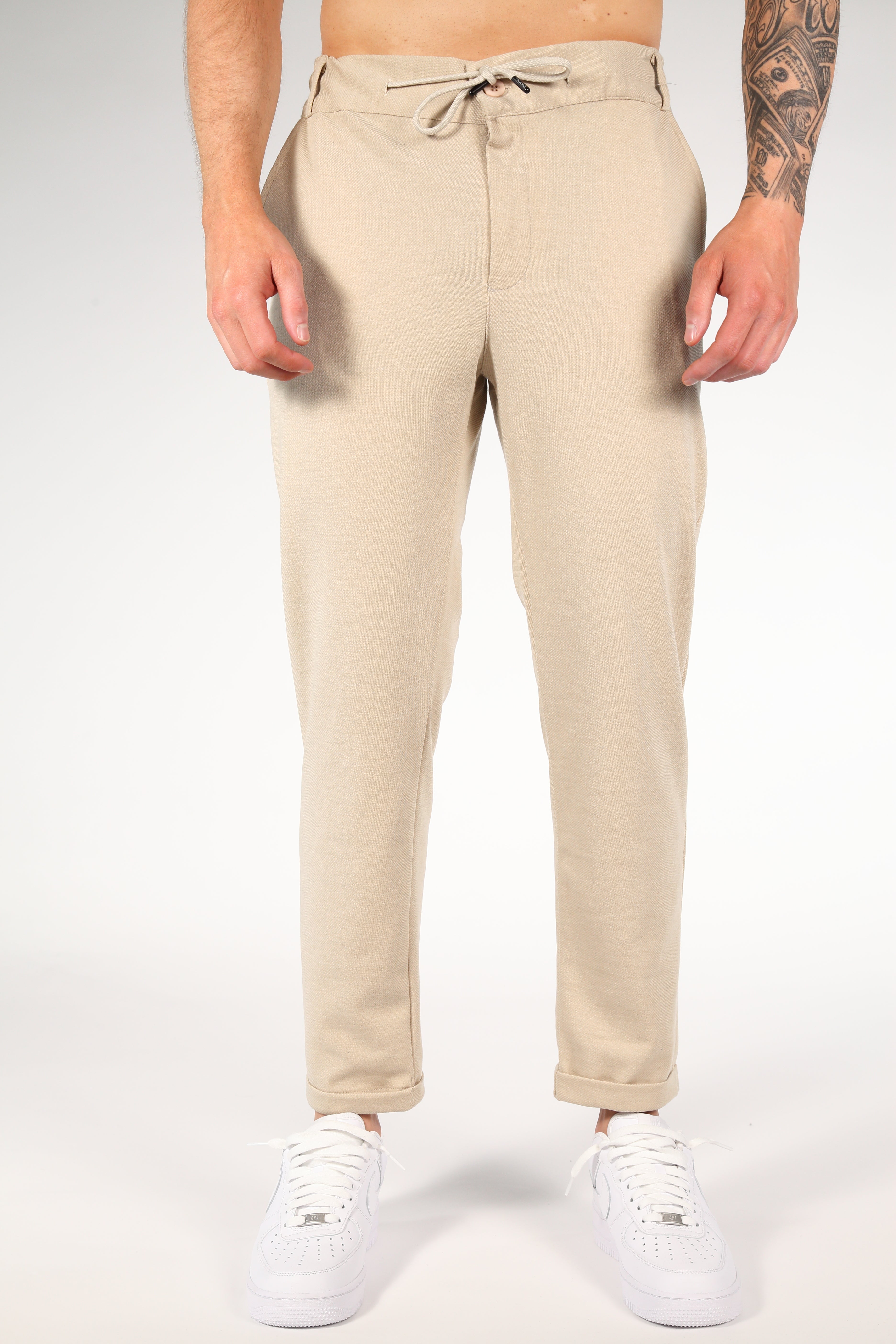 Beige Chino-byxor för Komfort och Stil