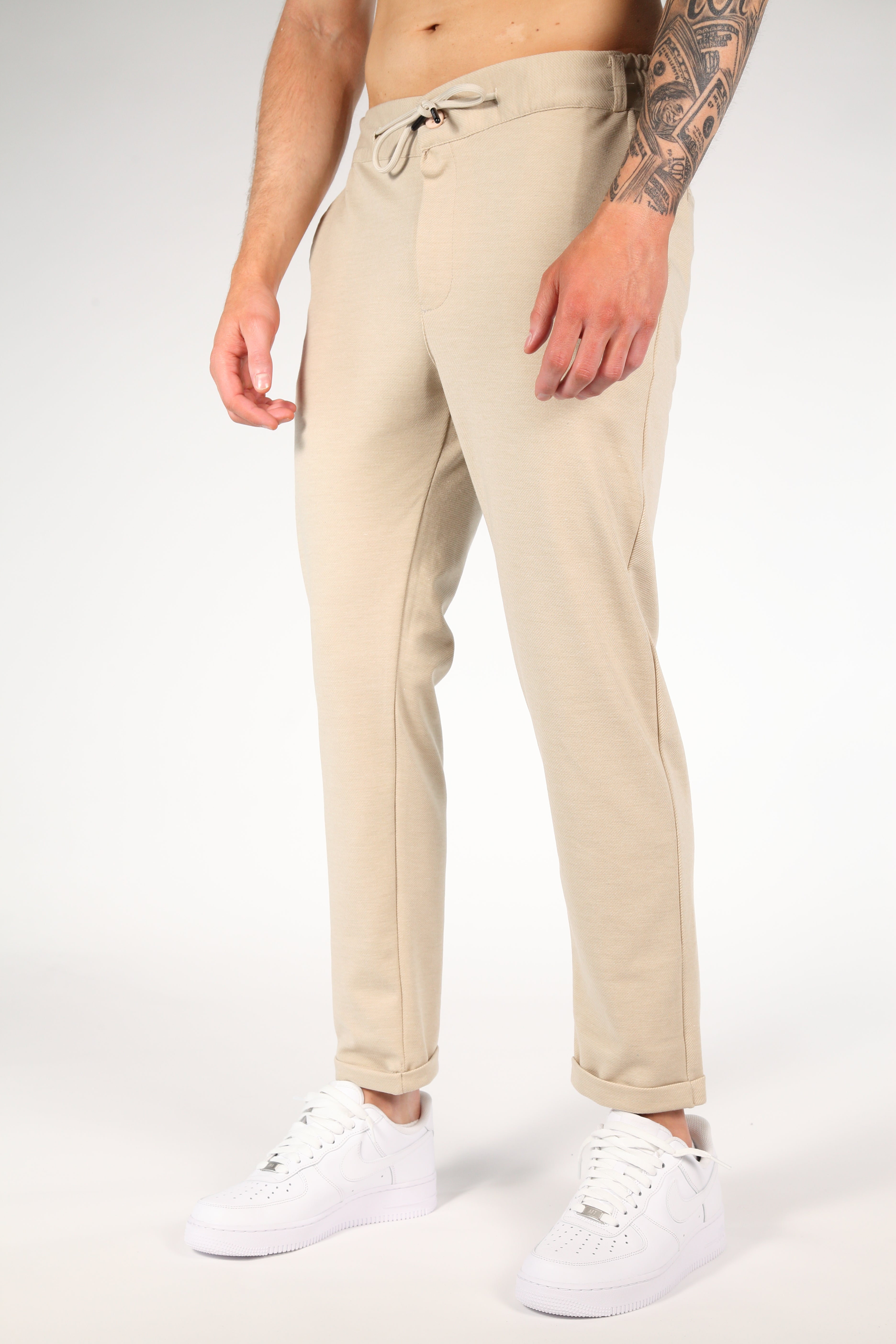 Beige Chino-byxor för Komfort och Stil