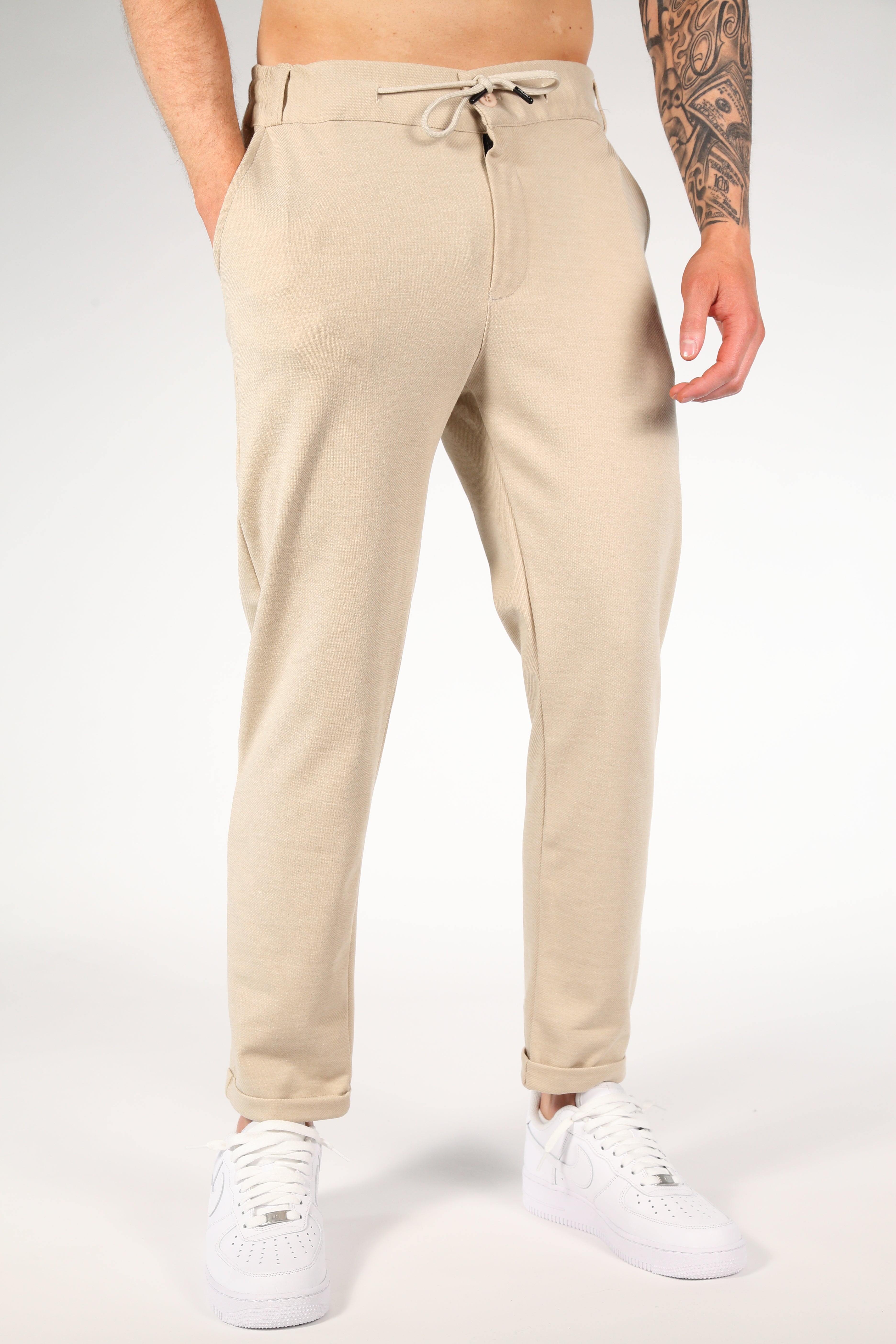 Beige Chino-byxor för Komfort och Stil