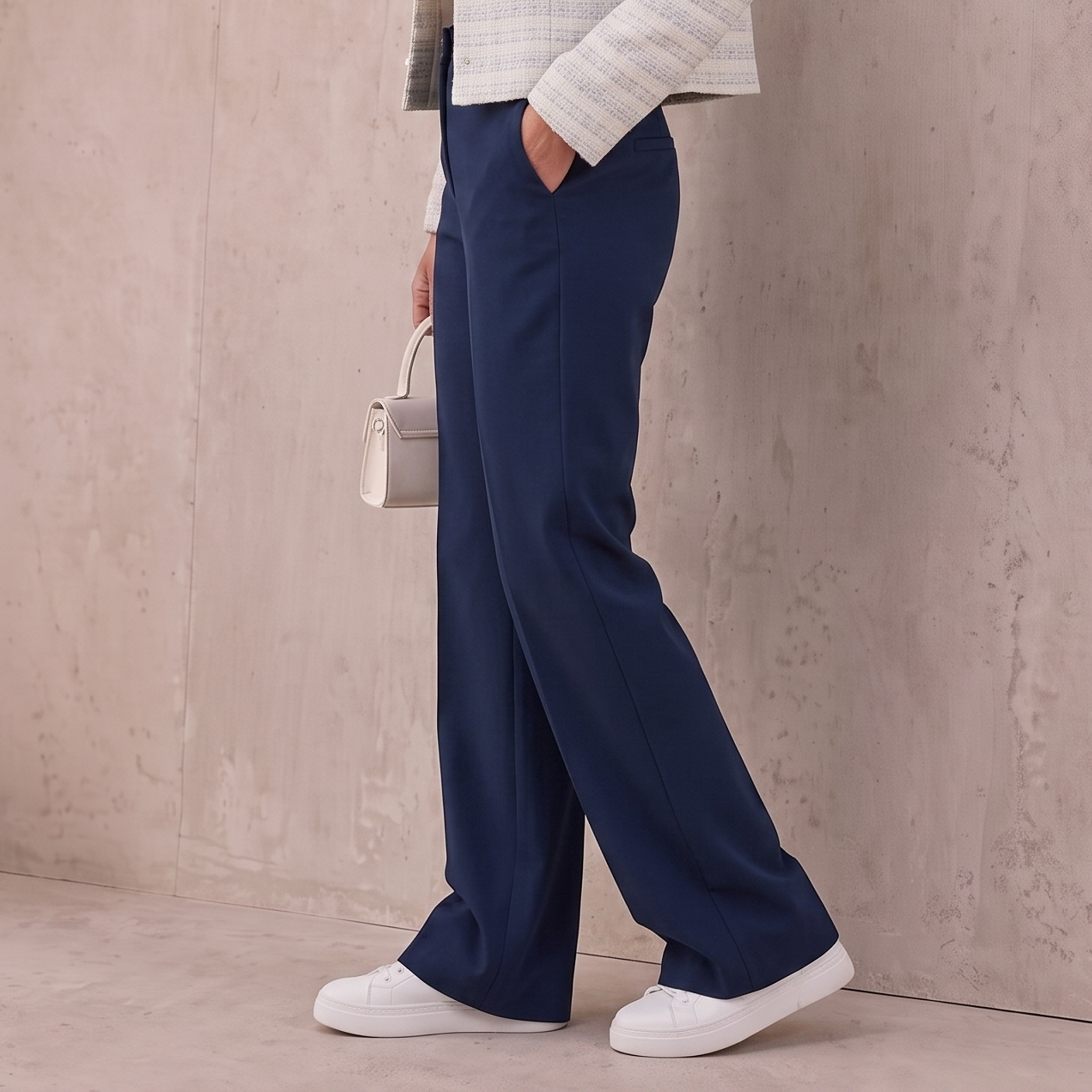 Wool-Blend Flared Pants Women