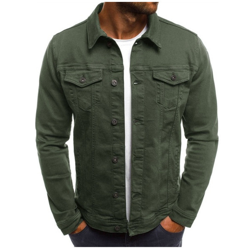 Casual Denimjacka Herr Stilren Design