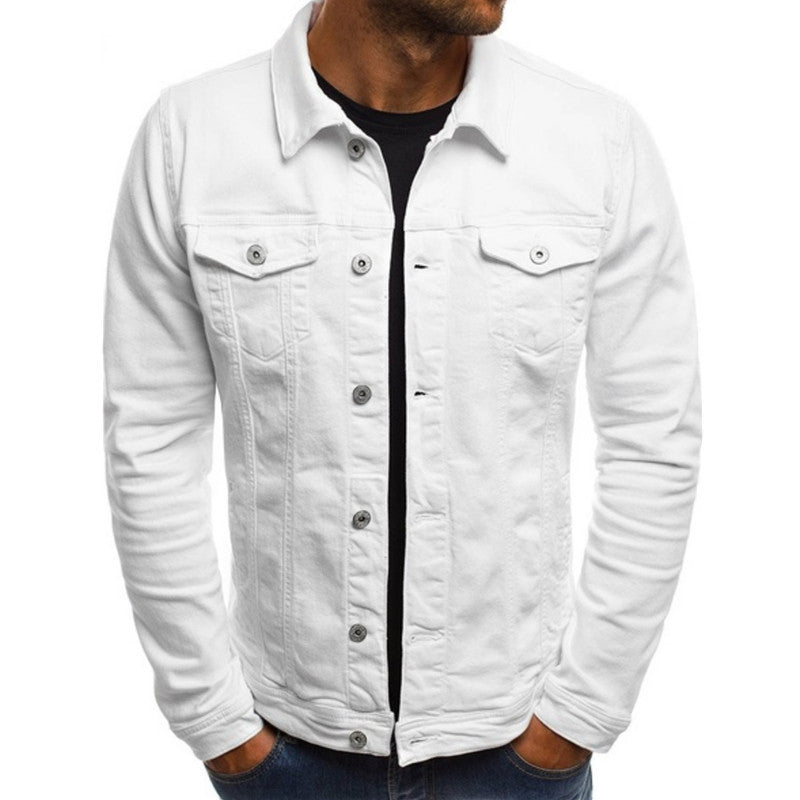 Casual Denimjacka Herr Stilren Design