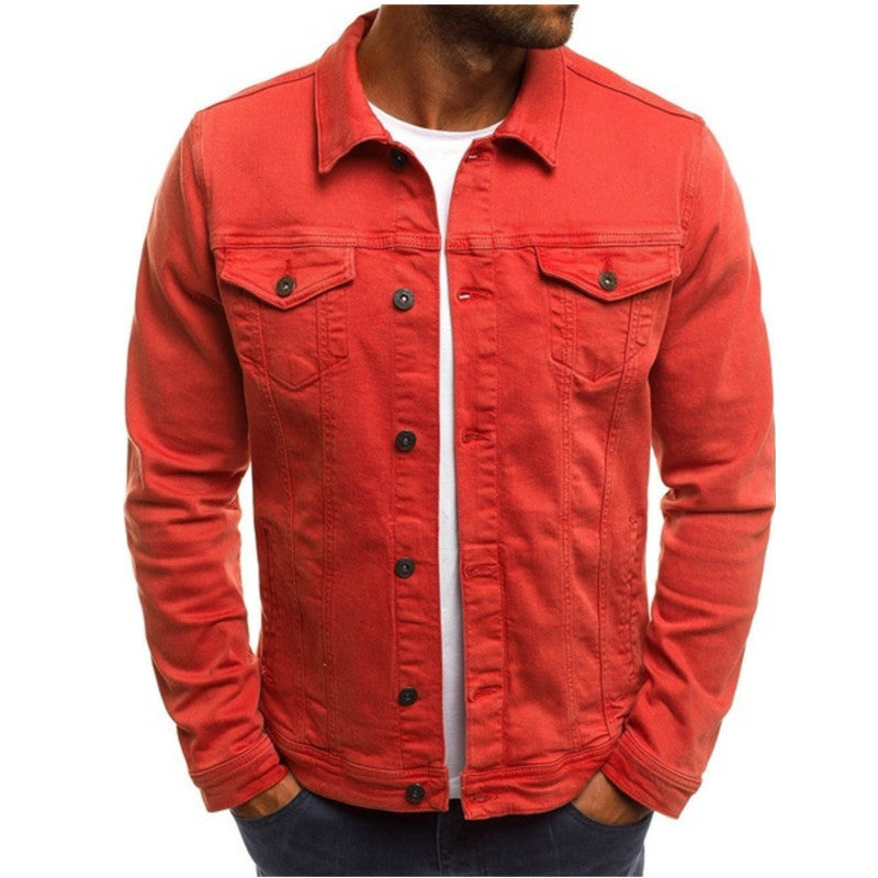 Casual Denimjacka Herr Stilren Design