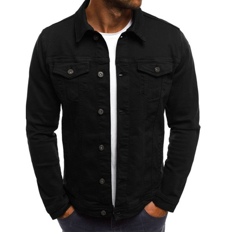 Casual Denimjacka Herr Stilren Design