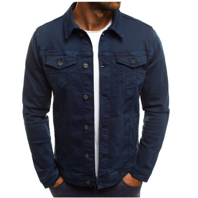 Casual Denimjacka Herr Stilren Design