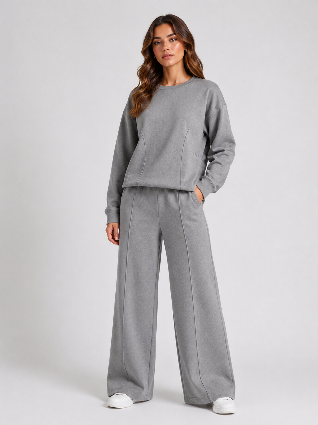 Two- piece set in woven fabric for women