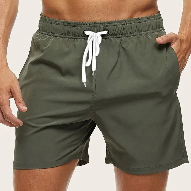 Badshorts med elastisk midja och dragsko för herr  Byxor