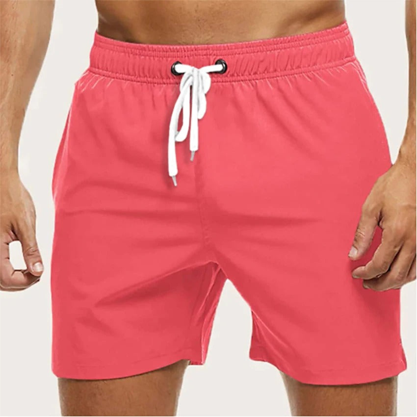 Badshorts med elastisk midja och dragsko för herr  Byxor