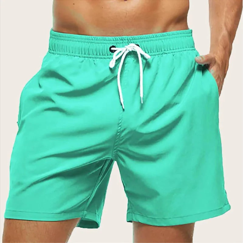 Badshorts med elastisk midja och dragsko för herr  Byxor