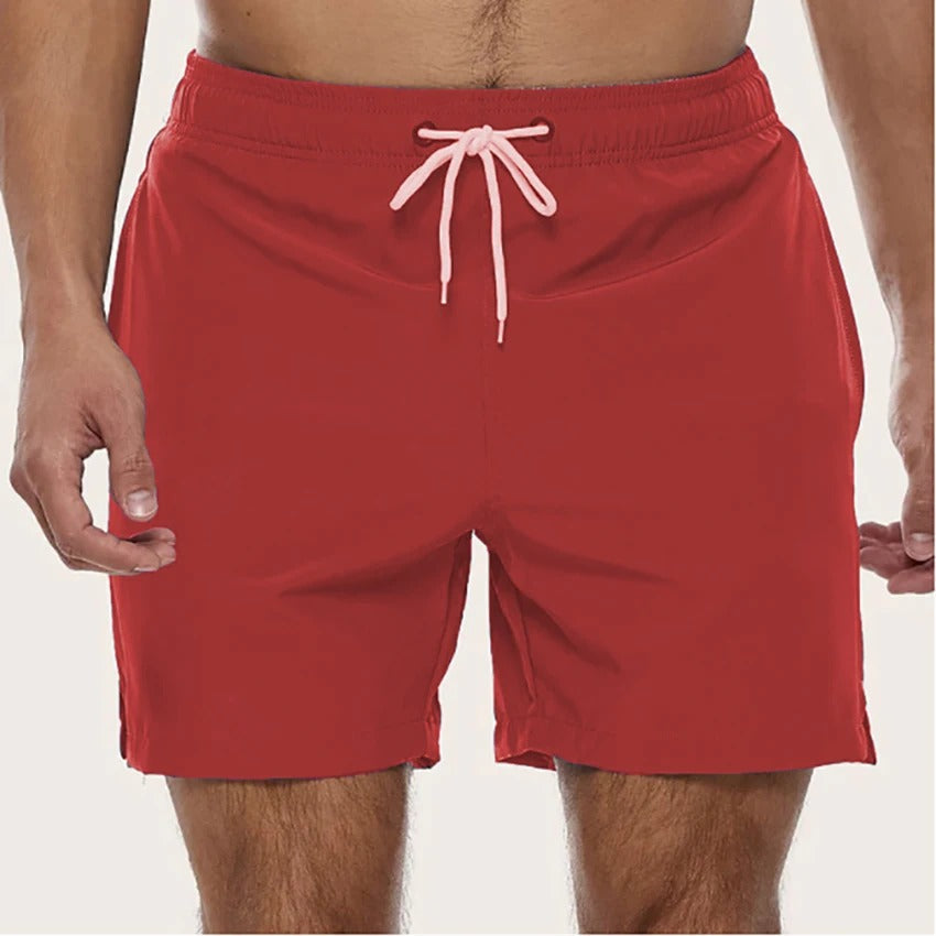 Badshorts med elastisk midja och dragsko för herr  Byxor