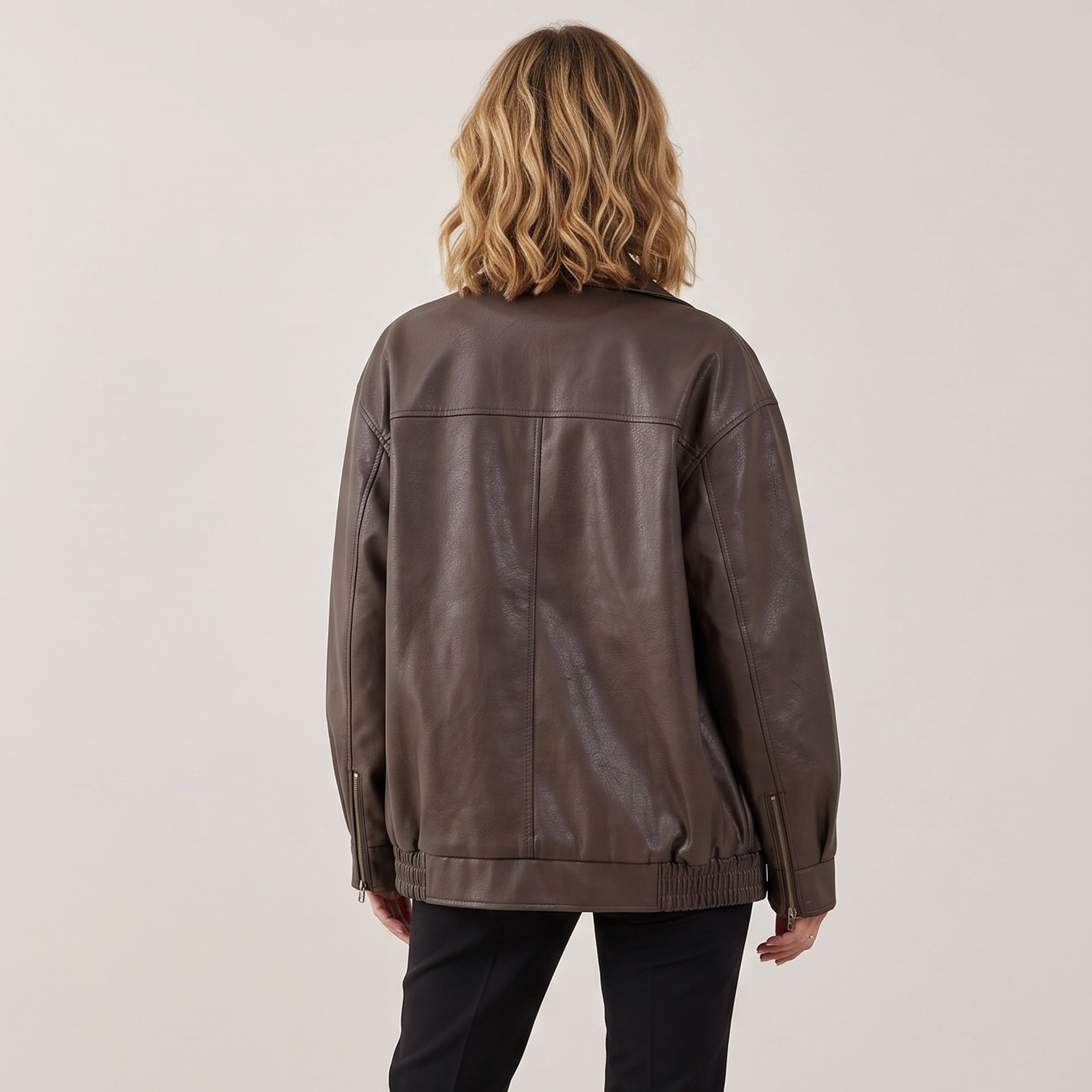 Oversized Leather Jacket Women
