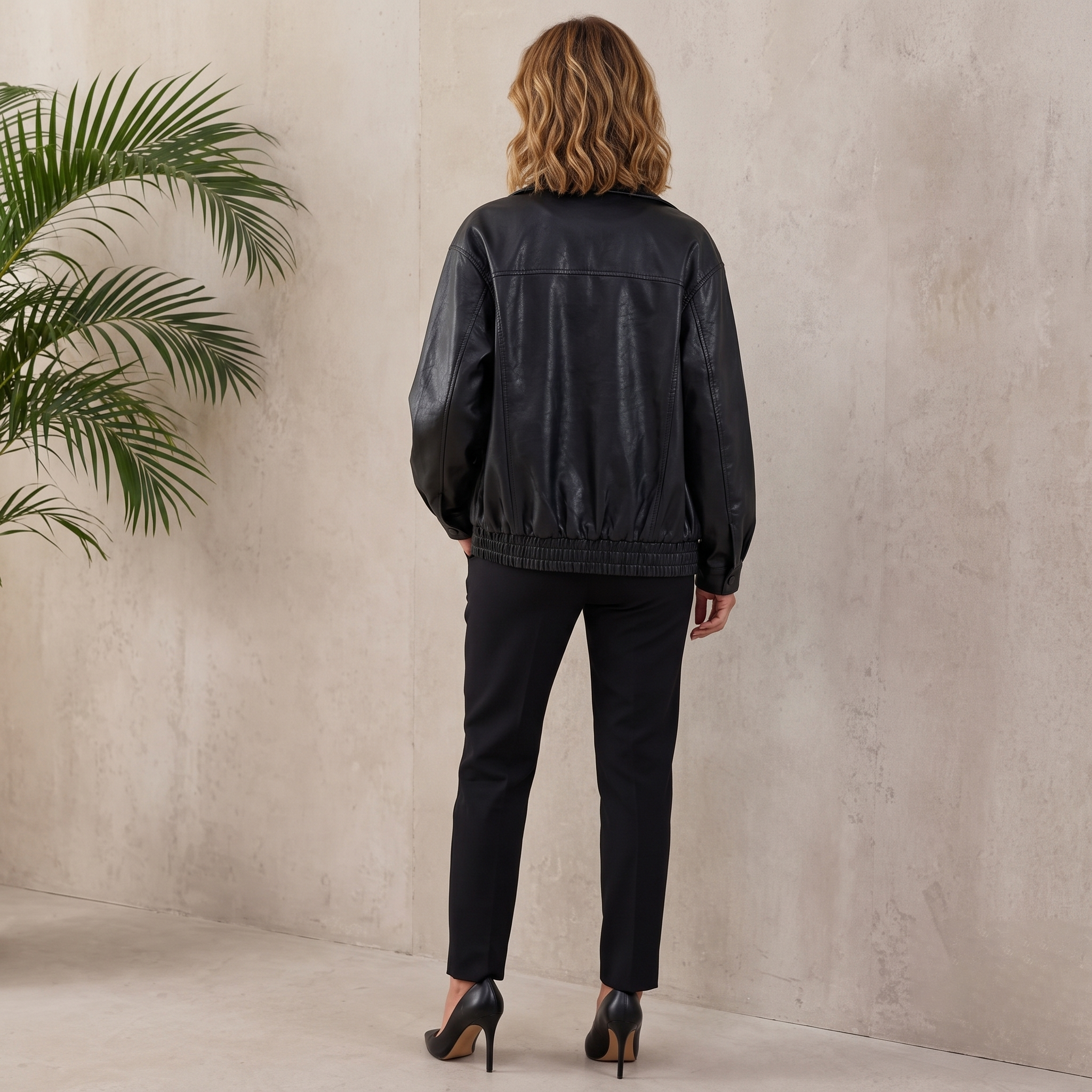 Oversized Leather Jacket Women