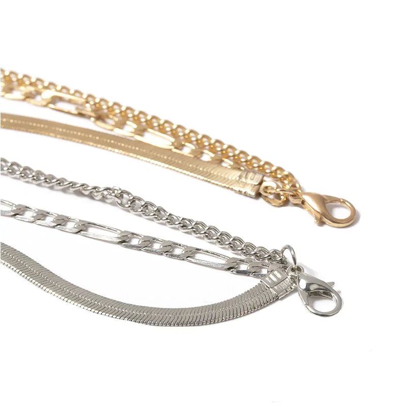 Women's adjustable metal armlet with elegant chain construction