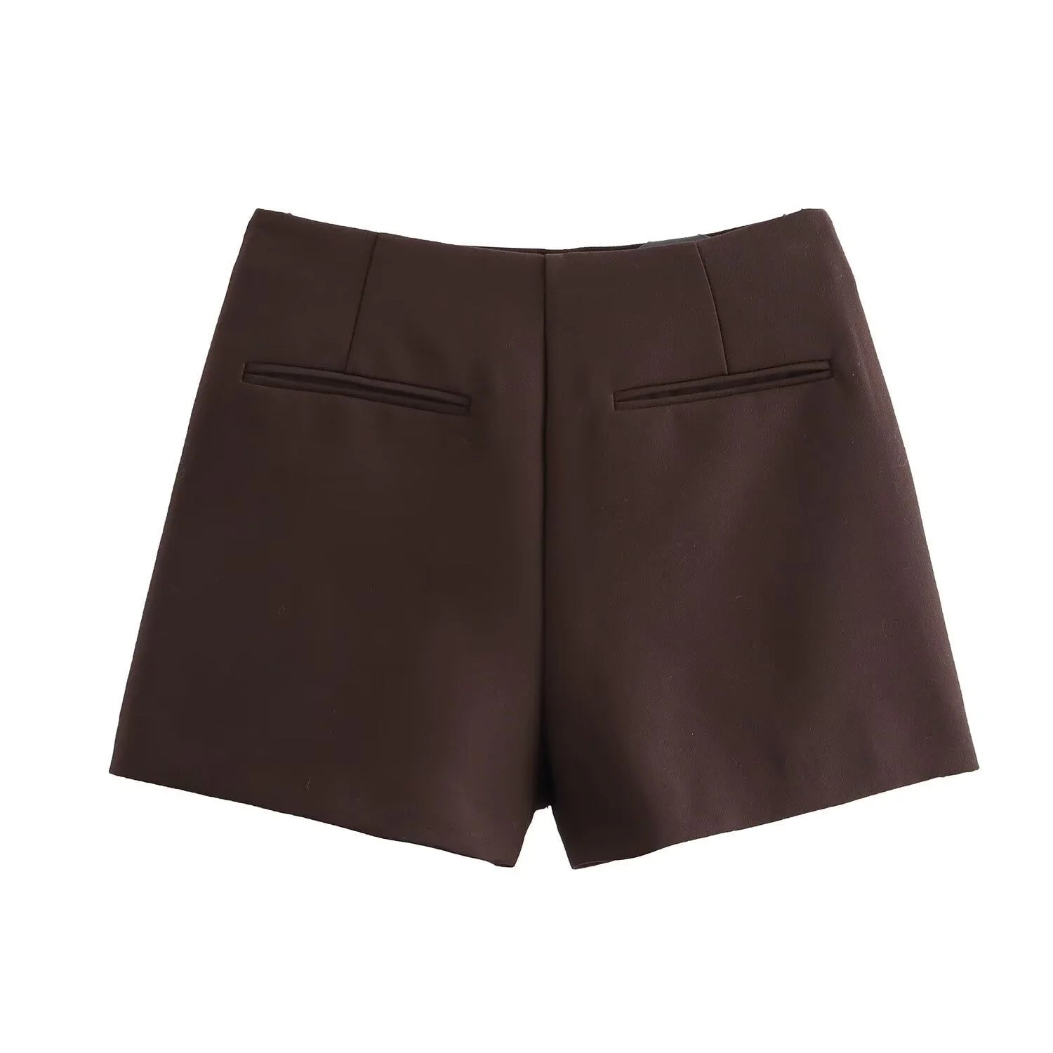Women’s brown high waist skort product view