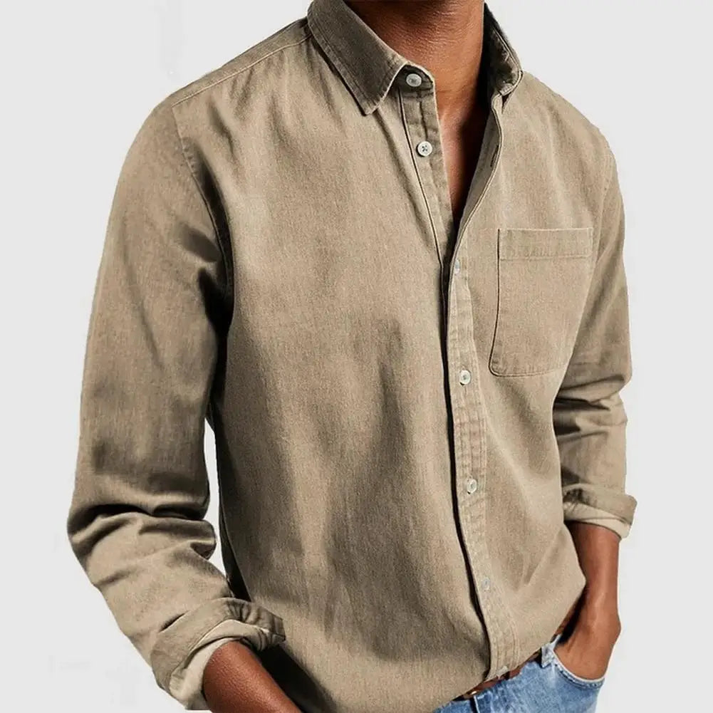 Men's knitted cardigan with front zipper and stand-up collar, regular fit