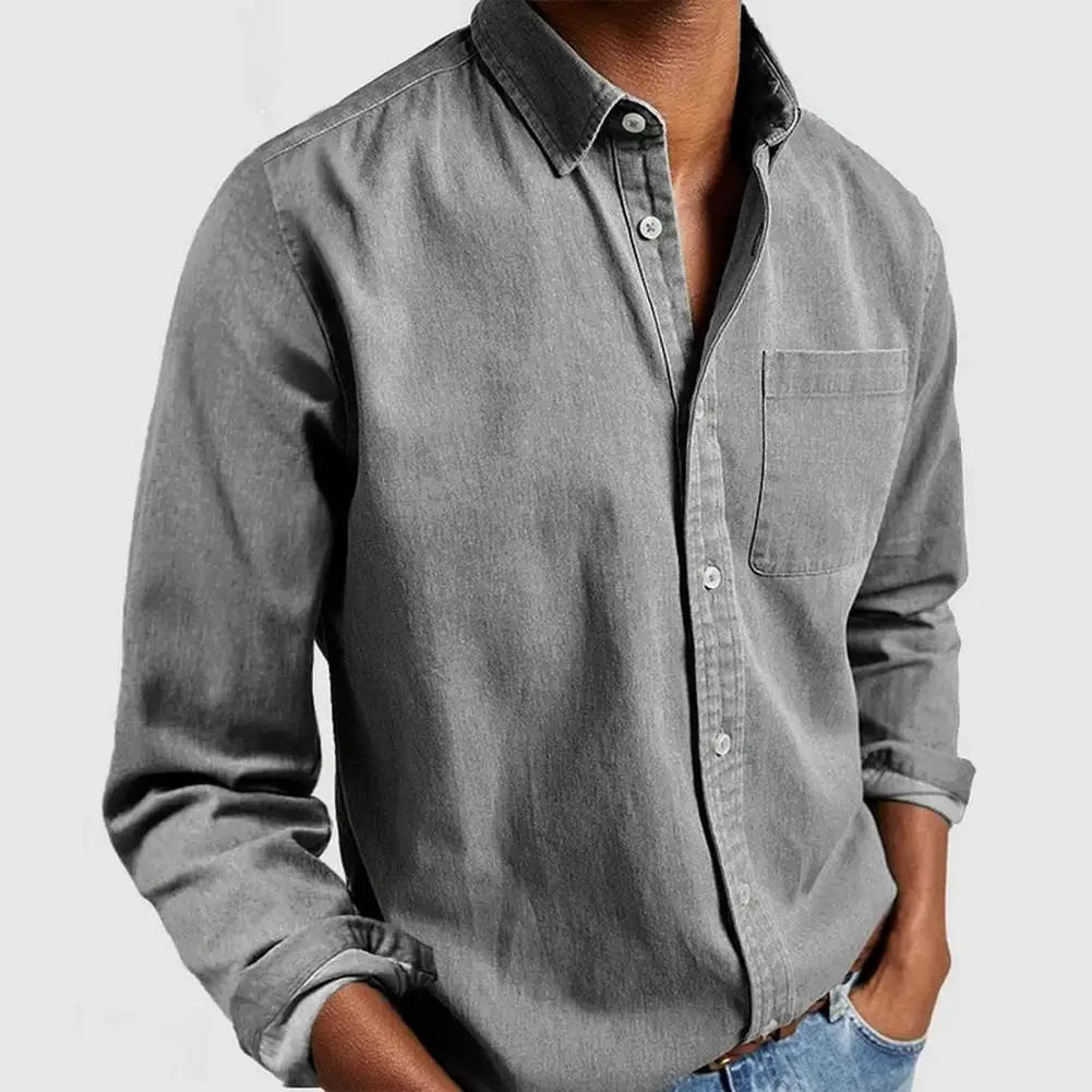 Men's everyday knitted cardigan with full-length zipper and long sleeves