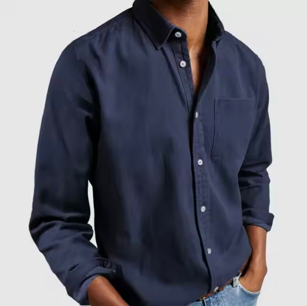 Structured knit men's cardigan with zipper closure and upright collar