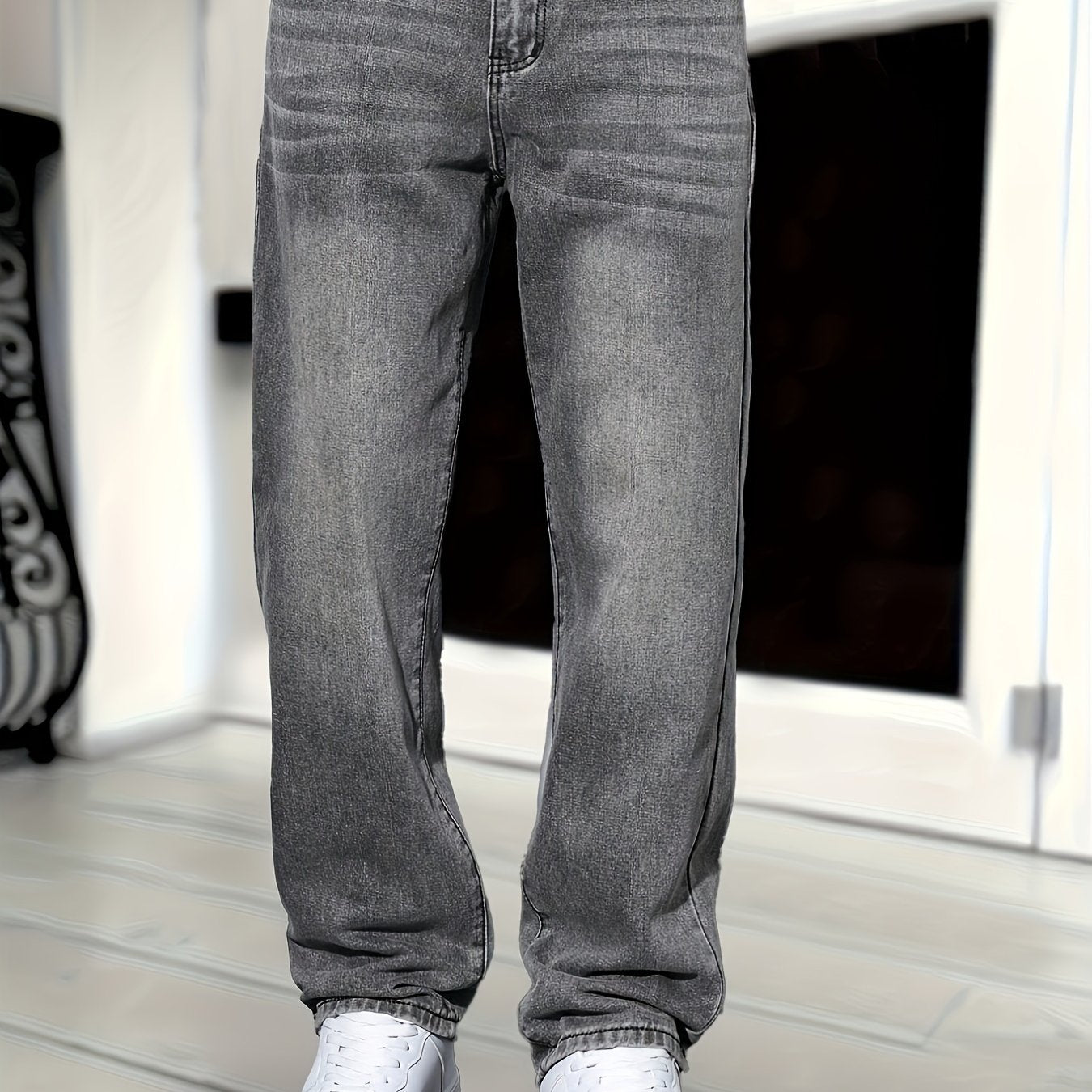 Klassiska Denimjeans Rak Passform (Herr)