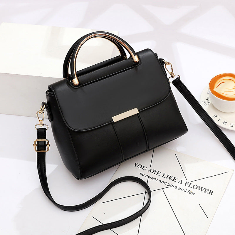 Black elegant shoulder handbag women