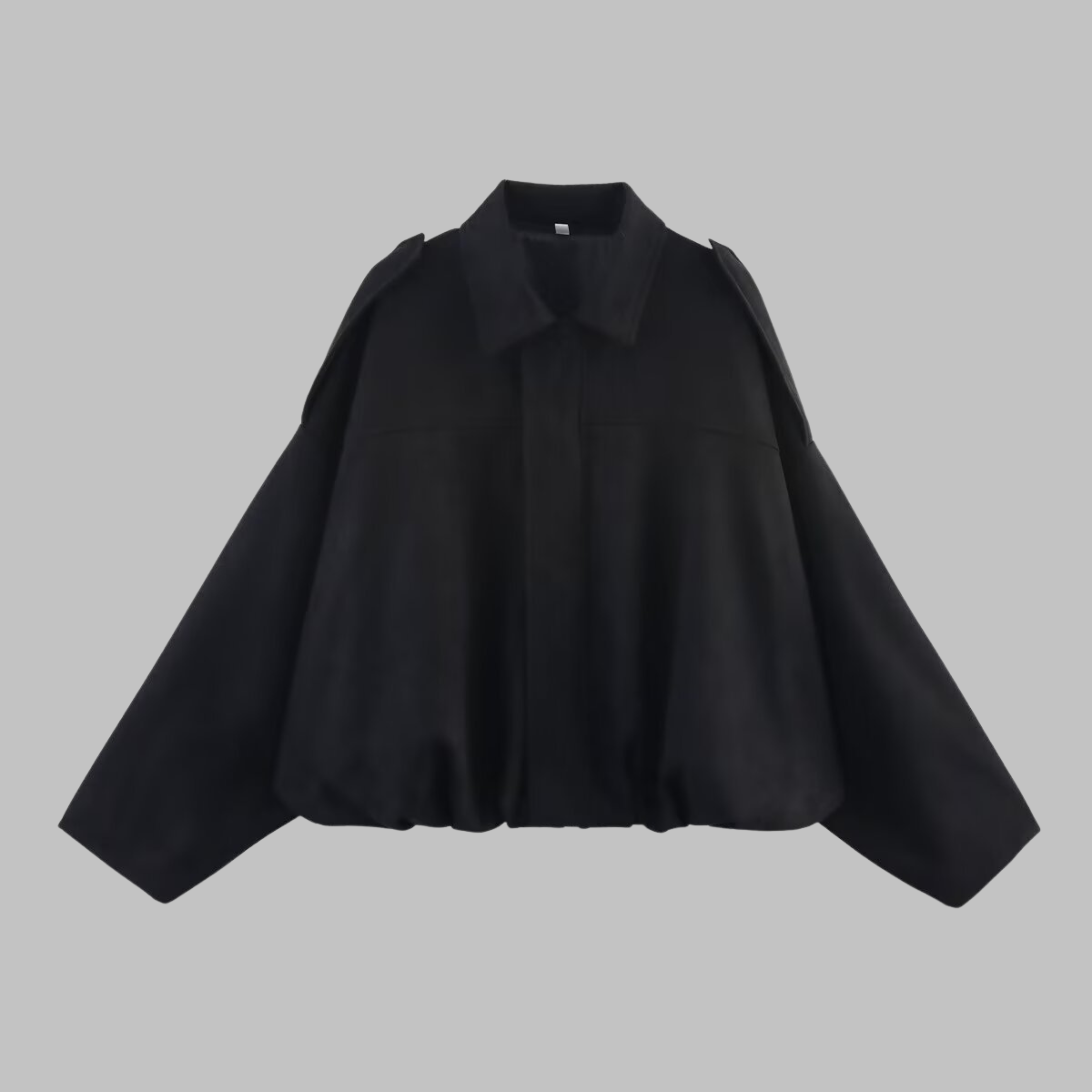 Women's oversized cropped jacket with wide sleeves and a relaxed modern fit